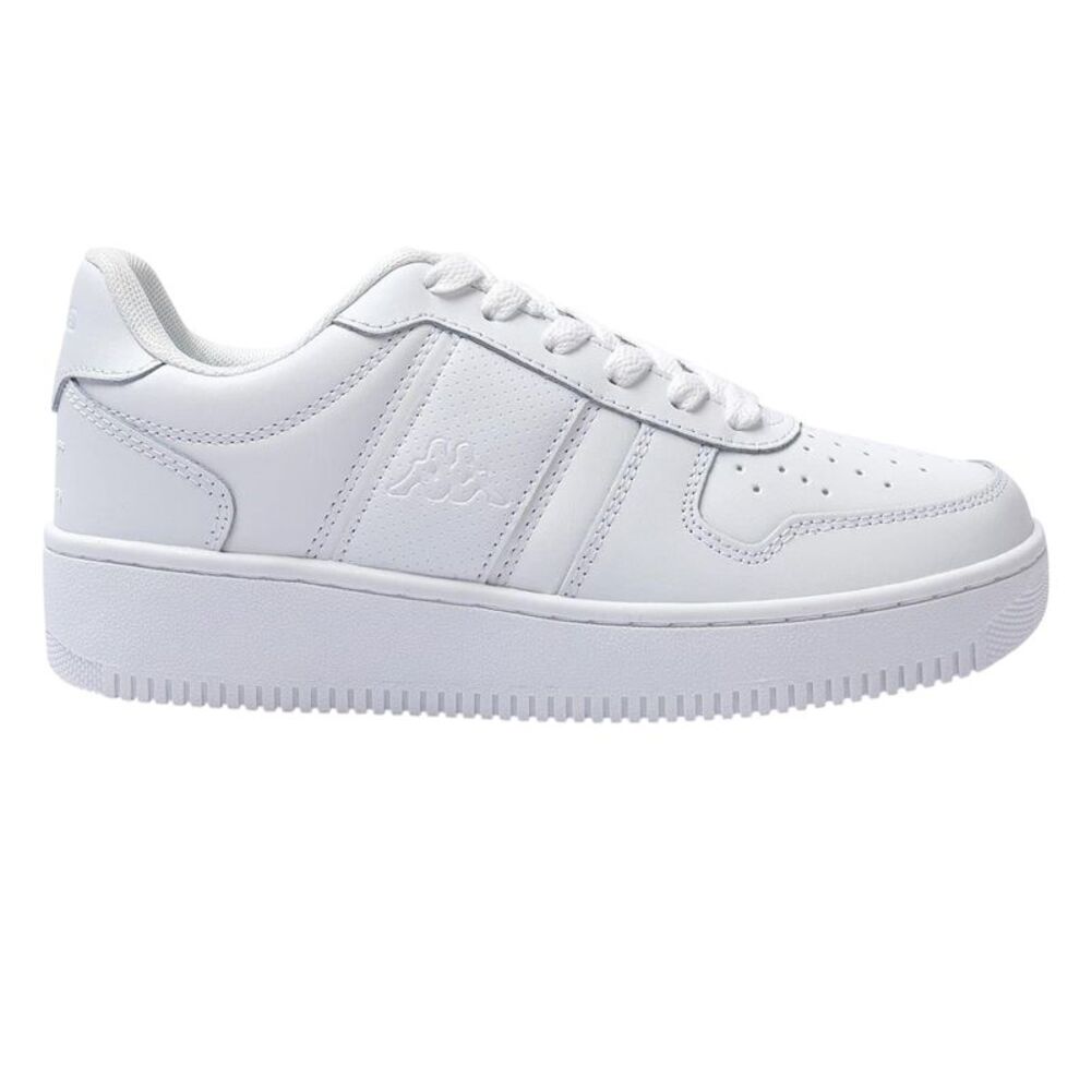Kappa Childrens/Kids La Morra Leather Platform Sneakers / White